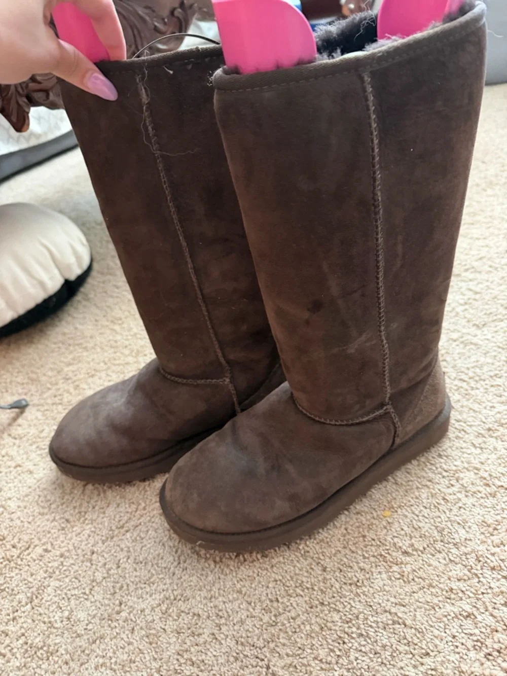 UGG Tall Classic Brown Suede Winter Boots